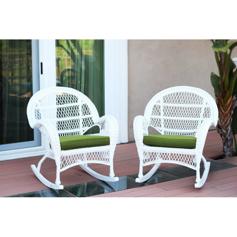 Darby Home Co Berchmans Wicker Rocker Chair with Cushions & Reviews